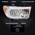 thumbnail image 3 of Spec-D Tuning Chrome Headlights w/ LED Tube Compatible with 2007-2013 Toyota Tundra, Left + Right Pair Headlamp Assembly, 3 of 6