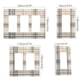thumbnail image 2 of Yayeee Rocker Switch Wall Plate 3-Gang 6.5"x4.6" Home Decorative Outlet Cover, Beige Plaid Pattern, 2 of 6
