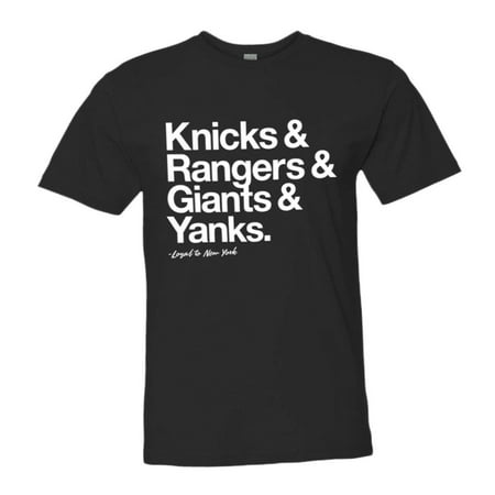 Ny Rangers Classic Shirt PleaseMeTees™ Mens Unisex Loyal to New York NY Knicks Rangers Giants Yankees Sports Ball Tee ()