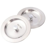 2pcs Stainless Steel Drain Plug Sink Plug Floor Drain Cover With Silicon Ring For Home Kitchen Restaurant Bathroom