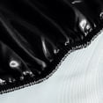 thumbnail image 5 of Heavyweight Satin Fitted Sheet Only, Luxury Silky Fitted Sheet Ultra Soft Deep Pocket Bottom Sheet, Wrinkle & Fade Resistant(QUEEN,Black), 5 of 7