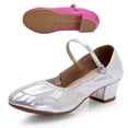 thumbnail image 2 of IUJSOY Low Block Heels for Women Mary Jane Closed Toe Work Pumps Dress Wedding Shoes, 2 of 6