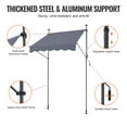 thumbnail image 2 of VEVOR 59 x 47" Patio Awning Retractable, Awning Sunshade Shelter with Manual Crank Handle, Outdoor Patio Canopy Sunsetter Deck, Adjustable Height from 86 to 122 in, for Patio/Balcony/Yard, Dark Gray, 2 of 9