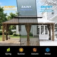 thumbnail image 4 of 22 Ft. W x 12 Ft. D Aluminum Hardtop Gazebo with Double Roof, Curtains & Mosquito Netting, 4 of 6