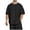 Black, variant on Men's Short Sleeve Linen Shirt Collarless Button Down Shirts with Front Pocket Casual Summer Beach Vacation Tops