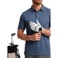 thumbnail image 5 of GENTS BLISS Golf Men Shirts Short Sleeve Shirts for Men Floral Print Men Polo Shirts, 5 of 12