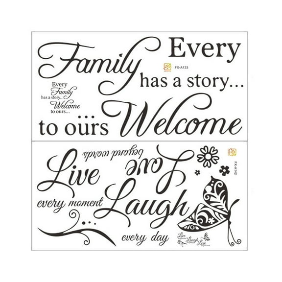 CCOCC Wall Decals,Warm Family Atmosphere Wall Stickers,Inspirational Quotes Easy Peel Family Wall Decor