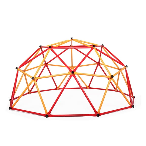 Kid's Universal Exercise Dome Climber Outdoor Monkey Climbing Bars Play Center for Fun Red   Metal