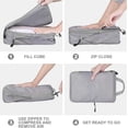 thumbnail image 2 of Carestrong Travel essentials packing cubes for travel compression, carry-on luggage organizer bags with laundry bag, suitable for backpacks (Sky Blue), 2 of 7