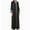 1Black, variant on PuLe Long Sleeve Dress for Women Women Silk Muslim Dresses Abaya Open Front Cardigan Maxi Dress Dubai Islamic Dress Middle East Arabian Robe Eid Prayer Dress