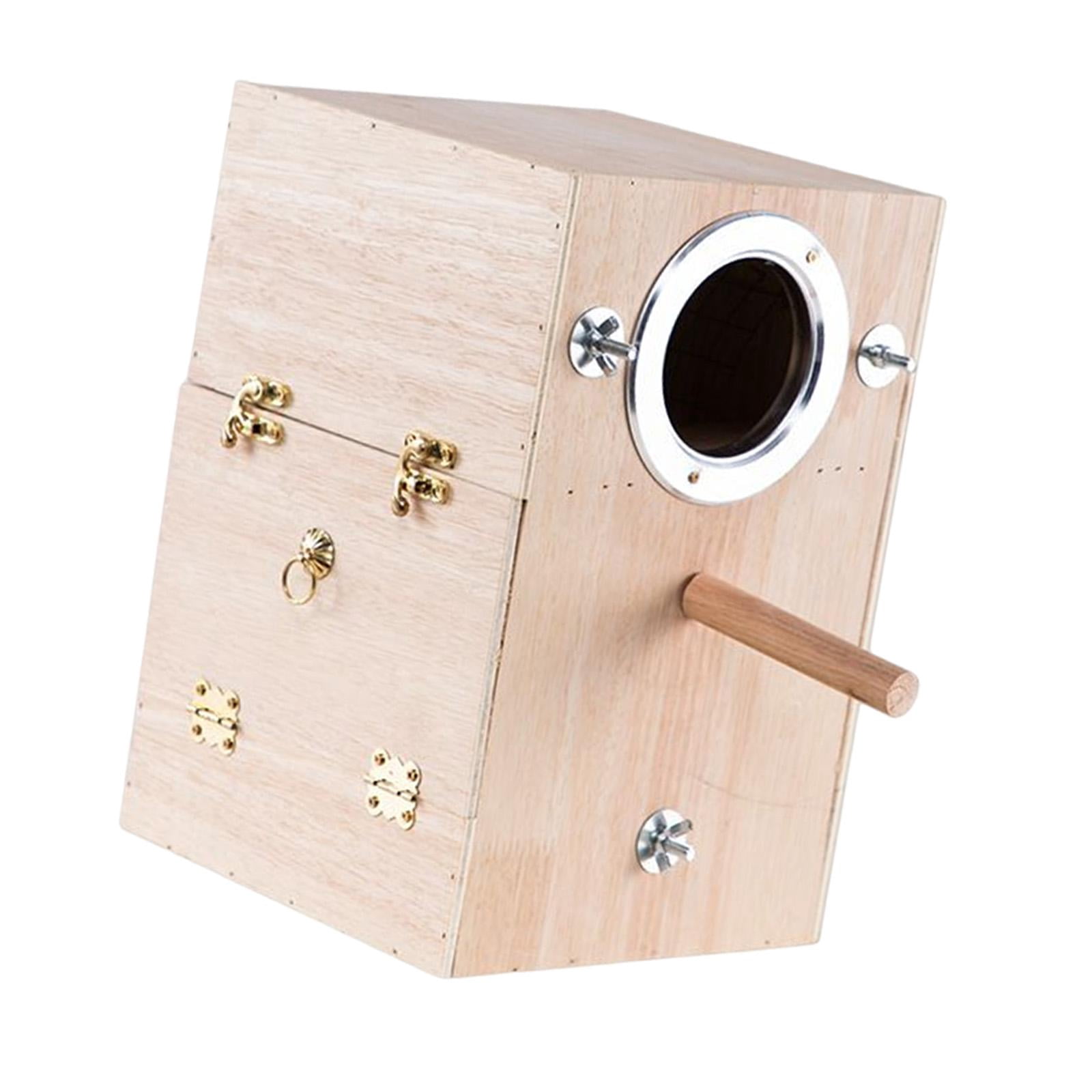 Parrot Breeding Box Bird House Parakeet Hatching Cage for Budgie Left Hanging