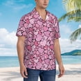 thumbnail image 5 of Xecao Sweet Heart print Hawaiian shirt - a stylish short-sleeve button-down for men, perfect for casual beach and tropical outings., 5 of 9