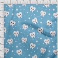thumbnail image 4 of oneOone Viscose Jersey Light Blue Fabric Teeth Sewing Fabric By The Yard Printed Diy Clothing Sewing Supplies 60 Inch Wide, 4 of 7