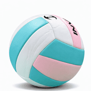 Invicto Premium Leather Volleyball, Official Size and Weight, Pink/Blue/White, Unisex
