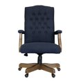 thumbnail image 2 of High-Back Traditional Executive Desk Chair, Driftwood, Navy Blue, 2 of 2
