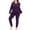 001-Purple, variant on TIYOMI Plus Size Navy Blue Thermal Underwear For Women Crewneck Thermal TopLong Johns Fleece Lined Base Layer Top and Bottom Sets Fall Winter Pajama, 2-Pack XL 14W 16W