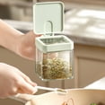 thumbnail image 1 of Glass Spice Jars for Kitchen Storage, Compact & Durable Spice Containers with Sealing Lid, Green/White, Home & Kitchen Storage Solutions for Spices & Food Preservation, 1 of 6