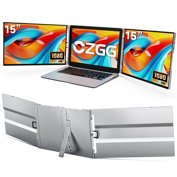Extensor de pantalla portátil para computadora portátil CZGG de 15 pulgadas con triple monitor
