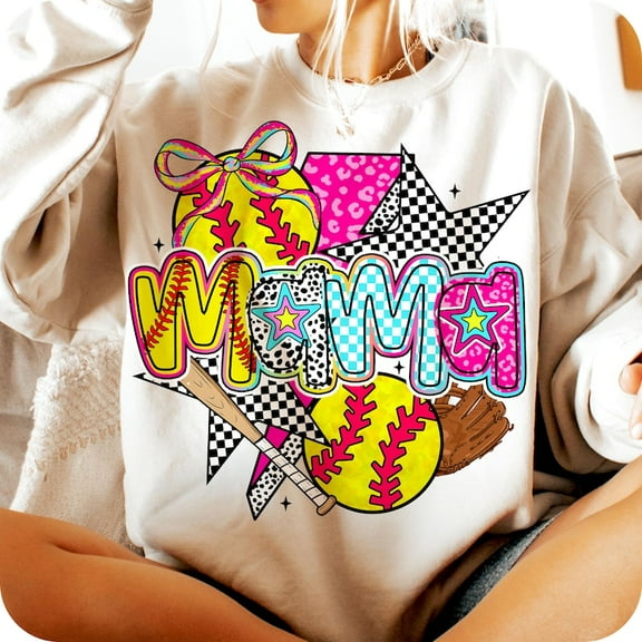 Softball Mama T-shirt, Brushstroke Softball Coquette Shirt, Preppy Softball Shirt, Softball Bow tee, Softball Mama Coquette, Game Day TH190536