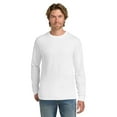 thumbnail image 3 of Gildan Men’s Hammer Long Sleeve Cotton T-Shirt, Blank White 6-Pack, XL, Crew Neck Modern Fit Tee, 3 of 7