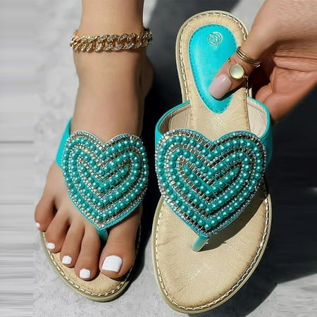 

Women s Flip Flops Non Slip Quick Dry Flat Thong Sandals Wear Resistance Footbed Ladies Beach Casual Shoes