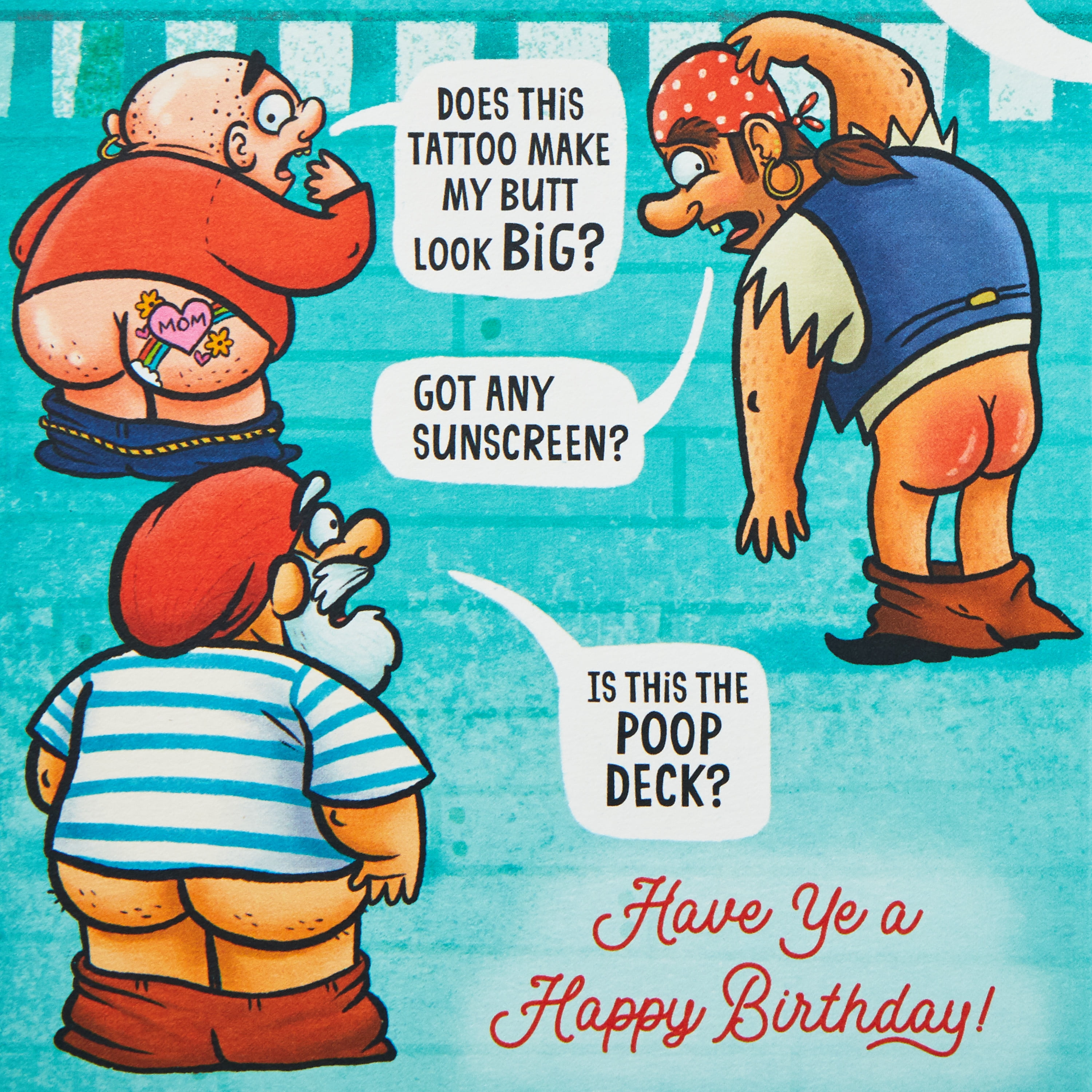 Hallmark Funny Birthday Greeting Card (Pirate Booty)
