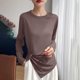 thumbnail image 5 of Neewe Womens Long Sleeve Shirts Basic Tee Fall Trendy Pleated Casual Slim Basic Comfy 2026 Fashion, 5 of 5