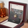 thumbnail image 5 of I Am Always Here For You My Daughter - Love Mom Necklace - Love Knot Necklace - White/Yellow Plated - Message Card & Gift Box, 5 of 5