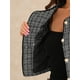 thumbnail image 5 of CHAQUETA DE TWEED PARA MUJER CON CUELLO REDONDO Y CIERRE DE BOTONES DE LARGA MANGA M NEGRO-BLANCO, 5 of 6