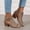Gray, variant on Women's Peep Toe Ankle Booties Suede Chunky Heels Cutout Back Zipper Sandals Ankle Strap Dress Sandals
