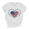 thumbnail image 4 of Xdegoge 4th of July Ornate Flag Heart Graphic T Shirt for Women Short Sleeve Crewneck Patriotic USA Stars and Stripes Summer Casual Loose Graphic Tees Tops, 4 of 6