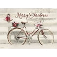 thumbnail image 2 of Deiter, Lori 32x24 White Modern Wood Framed Museum Art Print Titled - Merry Christmas Snowy Bike, 2 of 4