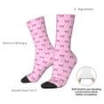thumbnail image 4 of Rateoe Pink bows for Women Casual Calf Socks - Cute Crew Socks - Thin Soft Above Ankle Socks Size 5-11, 4 of 6