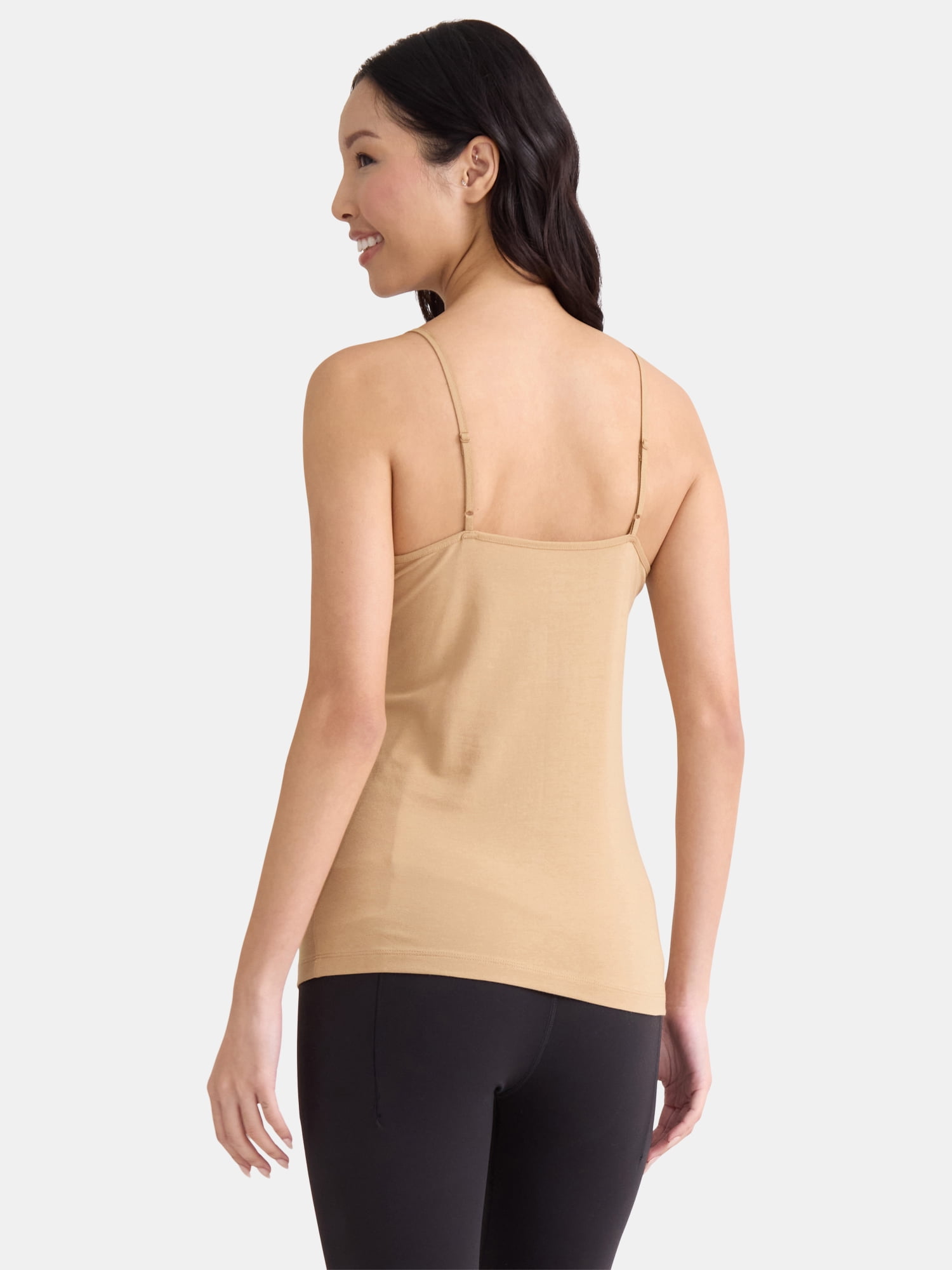 Time and Tru Women’s Cami Top with Adjustable Straps, Sizes XS-XXXL