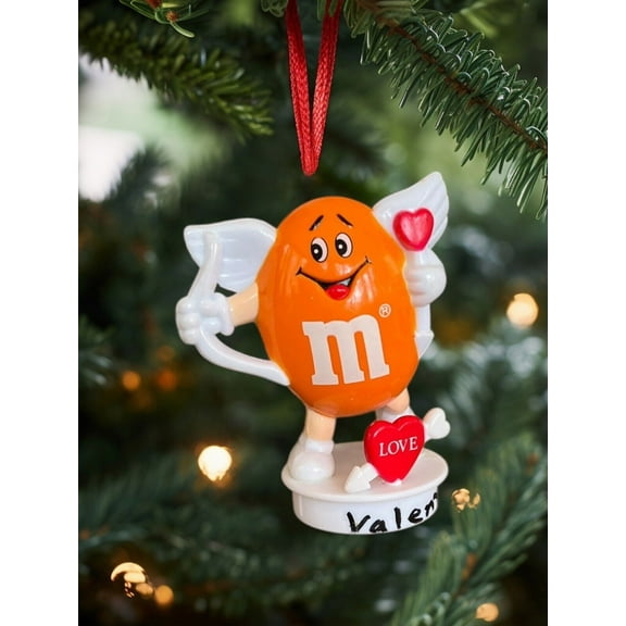 Ornament Orange M&M M & M PVC Figure Figurine Holiday Charm Dangler 3” Gift New