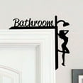 thumbnail image 3 of Yialzm Decorative Wooden Toilet Door Frame Sign Unique Home Bathroom Door and Window Hanging Decoration Long Lasting Easy Installation Create Amusing Atmosphere, 3 of 5
