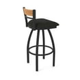 thumbnail image 2 of 881 Revelle 25" Swivel Counter Stool with Black Wrinkle Finish, Medium Back and Canter Espresso Seat, 2 of 5