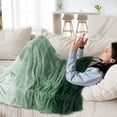 thumbnail image 5 of Flannel Fleece Ombre Throw Blanket for Couch | Soft Cozy Microfiber Couch Gradient Accent Blanket | Warm Lightweight Blanket for Sofa Chair Bed | All Season 50x60 Inches Emerald Green, 5 of 6