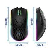 Hibalala Honeycomb Shell Gaming Ergonomic Wireless Mouse, White