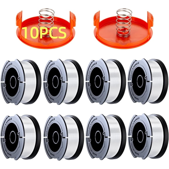 Lot de 10 Ficelle AF 100 Weed Eater de Remplacement Compatible avec Black Decker Bobine à Alimentation Automatique de 0,065 Po