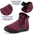 thumbnail image 5 of Ecetana Snow Boots for Women Waterproof Warm Ankle Boots Non‑Slip Lightweight Outdoor Winter Boots with Side Zipper, 5 of 7