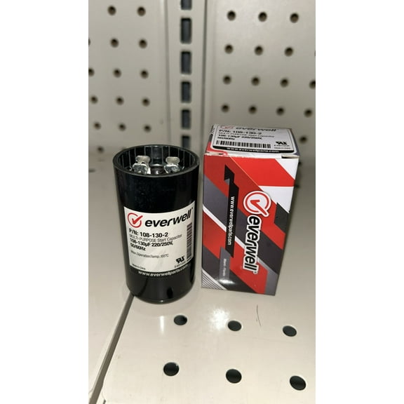 Everwell Multi-Purpose Start Capacitor 108-130µf x 220/250V  AC 50/60 Hz Round type