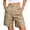 *2-Khaki, variant on VBVC Women's High Waisted Cargo Shorts,Drawstring Elastic Waist Bottoms For Women,Ladies Lightweight Summer Casual Beach Shorts with Multi Pockets,Wine,S-2XL