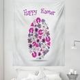 thumbnail image 1 of Easter Tapestry, Spring Season Holiday Themed Illustration with Blossoming Flowers Butterflies, Fabric Wall Hanging Decor for Bedroom Living Room Dorm, 5 Sizes, Purple Pink Black, by Ambesonne, 1 of 1
