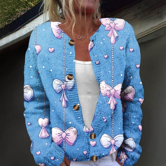 Valentines Day Cardigan Sweaters for Women Heart Sweater Valentines Women Outfit