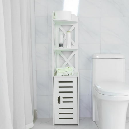 - Bathroom Cabinet,Ymiko White Wooden Bathroom Cabinet Shelf Cupboard Bathroom Storage Rack Half Corner