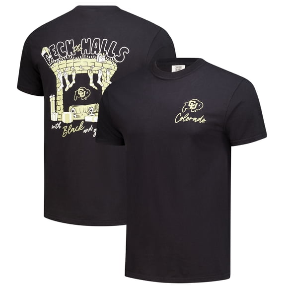 Men's Black Colorado Buffaloes Deck the Halls Comfort Colors T-Shirt
