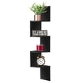 thumbnail image 2 of Sorbus 5-Tier Floating Corner Wall Shelf, Zigzag Bookshelf, Space-Saving Storage, Black, 2 of 6