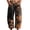 Black, variant on kaondbfi Women's Print Cropped Pants High Waist Button Fly Casual Loose () Fabric Baggy Trousers with Pockets for Summer