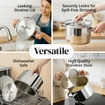 thumbnail image 2 of Stainless Steel Pasta Pot with Locking Strainer Lid, 5.5 Quart Large Capacity, Twist & Lock for Easy Drain, no Colander needed, Dishwasher Safe, 2 of 6